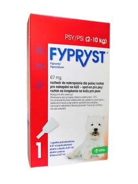 FYPRYST 1 PIPETA  67MG/067ML SPOT-ON PSY 2-10 KG 