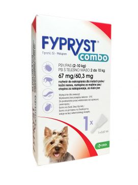 FYPRYST COMBO 1 PIPETA  67MG/0,67ML SPOT ON PSY 2-10 KG
