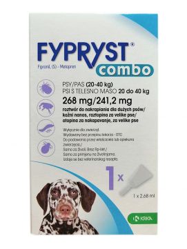 FYPRYST COMBO 1 PIPETA 268MG/241,2 ML SPOT-ON PIES  20-40 KG