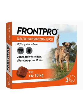 FRONTPRO DOG M 4-10KG 28,3MG 3 TABL