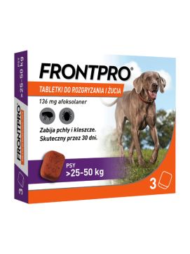 FRONTPRO DOG XL 25-50KG 136MG 3 TABL