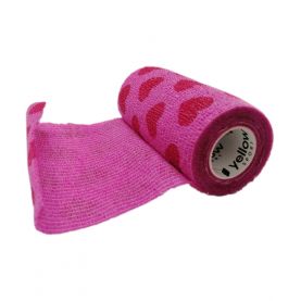 BANDAŻ-KOH.-YELLOWBAND-10CM-X4,5M-RÓŻOWY-W-SERCA-1-SZT