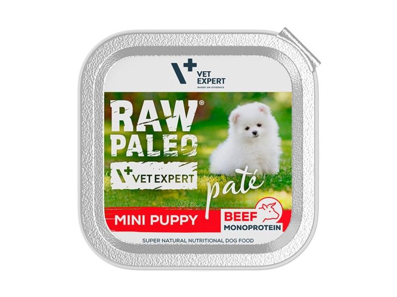 RAW PALEO BEEF PATE MINI PUPPY ALU TRAY 150G